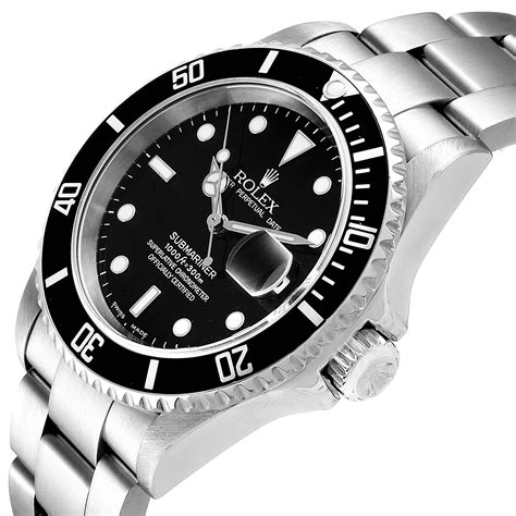 rolex stainless steel submariner black face las vegas|Rolex Oyster Date Submariner 16610T Stainless Steel Black Dial .